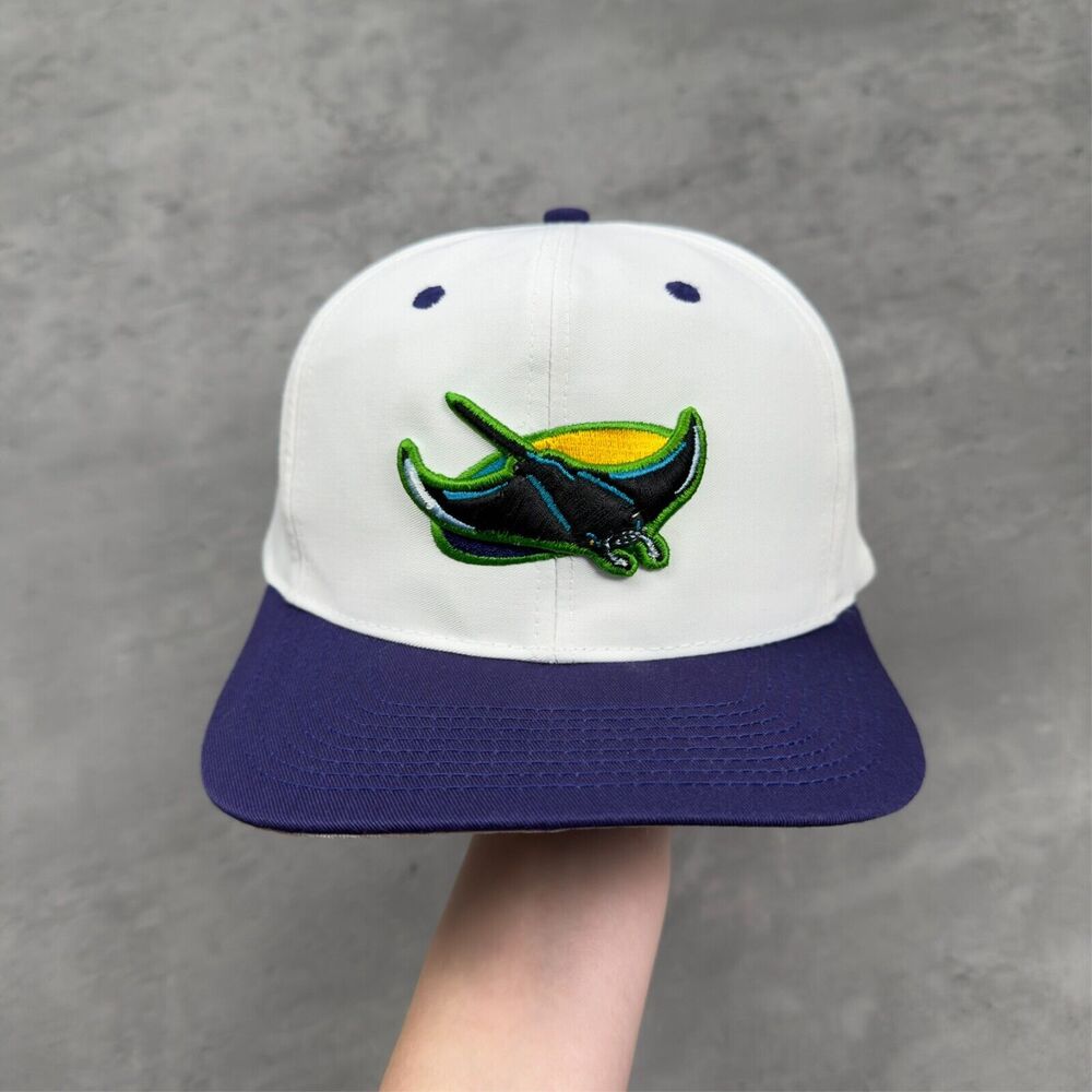 Vintage MLB Tampa Bay Rays Purple White Drew Pearson Hat
